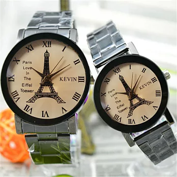 KEVIN K-2068巴黎風情 艾菲爾鐵塔 個性造型腕錶(小型)