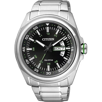 CITIZEN Eco-Drive 品味獨到光動能時尚腕錶-銀-AW0020-59E