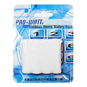 PRO-WATT P110萬用接頭 無線電話電池4.8V 600mah (尺寸:AA*4)