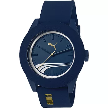 PUMA 動感奔馳運動時尚腕錶-藍
