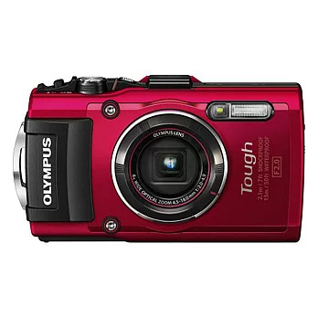 OLYMPUS TG-4 防水防衝擊大光圈相機(公司貨)-加送32G卡+專用電池X2+專用座充+飄浮手腕帶+HDMI+清潔組+小腳架+讀卡機+保護貼-紅色