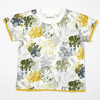 【愛的世界】純棉圓領河馬圖案短袖T恤-台灣製-115白色