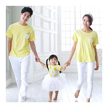 黃色波點香蕉上衣親子裝情侶裝(女)M黄色