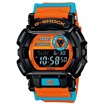 G-SHOCK 悍將生力軍超世代運動腕錶-橘黑-GD-400DN-4