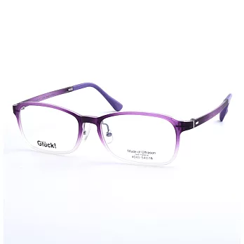 Gluck!繽紛耀眼 方框平光眼鏡 43-Violet霧紫色漸層