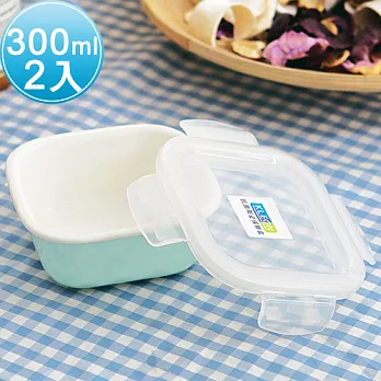韓國Neoflam CLOC系列正方形陶瓷保鮮盒300ml-2入
