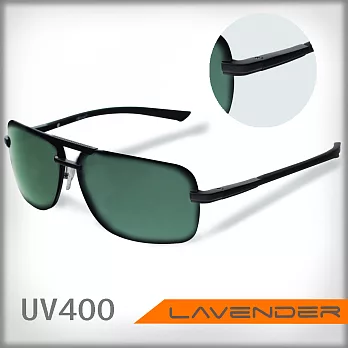 Lavender(鋁鎂合金)彈簧腳偏光片太陽眼鏡H7898C2-黑