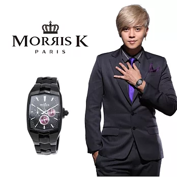 【MORRIS K】八方魔力三眼不鏽鋼時尚腕錶(男女款) MK09092-UB21