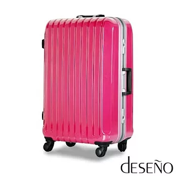 【U】Deseno - 深鋁框PC鏡面行李箱29吋-桃紅色