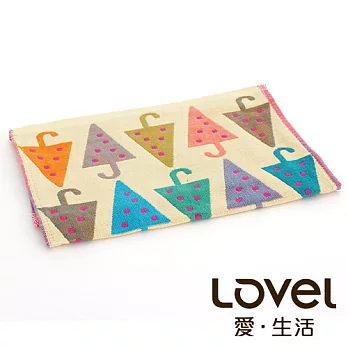 Lovel 日雜塗鴉糖果雨傘紗布童巾(共2色)黃