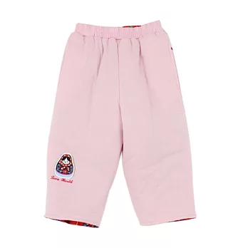 【愛的世界】兩面穿舖棉長褲-台灣製-115粉紅色