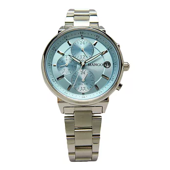 MANGO 完美步調呈現時尚優質腕錶-藍-MA6661L-54