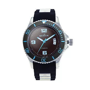 【Morris K】羅志祥代言運動造型潮流腕錶 藍色 女錶 MK13025-LA03