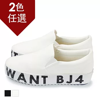 FUFA MIT   I WANT BJ4簡約厚底街頭懶人鞋 (T82) - 白色24 白色
