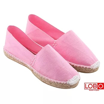 【LOBO】西班牙百年品牌Plana手工草編平底鞋-粉紅 情侶男/女款35粉紅