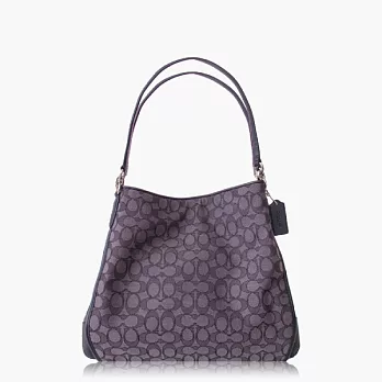 【COACH 實搭耐用】織布 / 手提 / 肩背三層包_黑灰