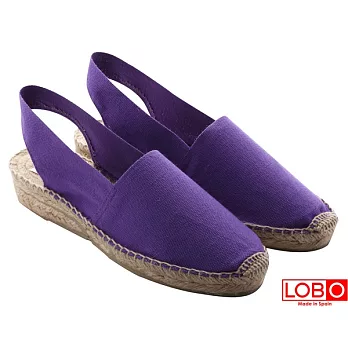 【LOBO】西班牙百年品牌Sandalia楔型低跟草編鞋-紫色39紫色