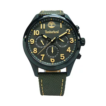 Timberland 絕地大反攻時尚優質美式腕錶-軍綠-TBL.14477JSB/61