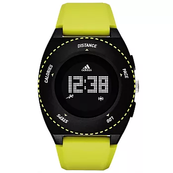 adidas urban Runner潮流跑者時尚運動腕錶-黃