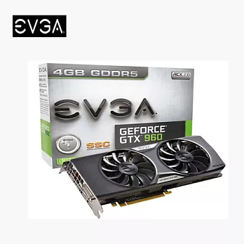 EVGA 艾維克 GTX960 4GB SSC ACX2.0 BP 顯示卡 (04G-P4-3967-KR)