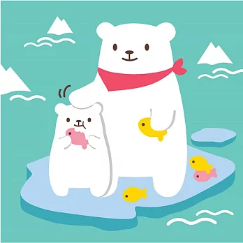 LOVIN 4幅超萌韓版數字油畫海洋北極熊(3) 1幅