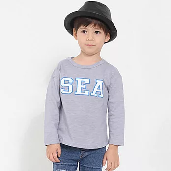 韓版SEA字母純色棉T母子親子裝(小孩)135白