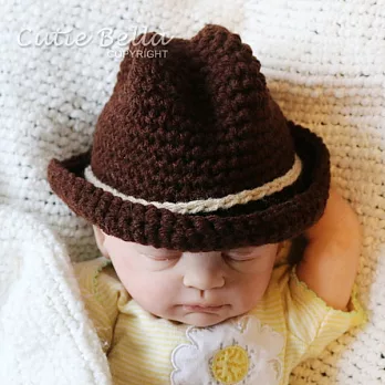 Cutie Bella手工編織嬰兒鞋帽組Cowboy