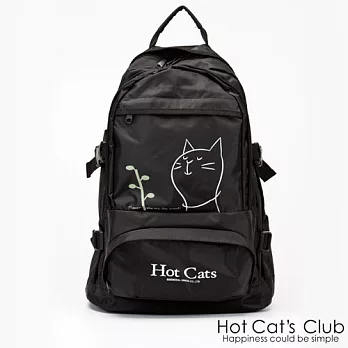 【Hot Cat’s】日系優質辣貓輕型護脊書包/後背包-典雅黑(7800-62)