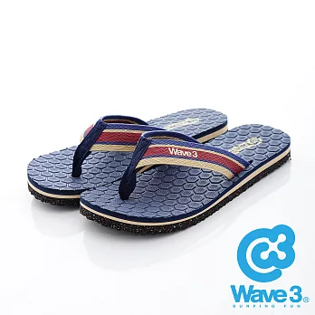 WAVE 3 (男) - 蜂巢 仿織帶潛水布厚底人字夾腳拖鞋 - 織帶藍XL織帶藍