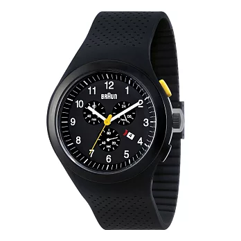 BRAUN BN0115 經典三眼運動錶 黑
