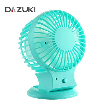DAZUKI 雙層扇葉超靜音USB充電涼風扇 DAZU-AL501天空藍