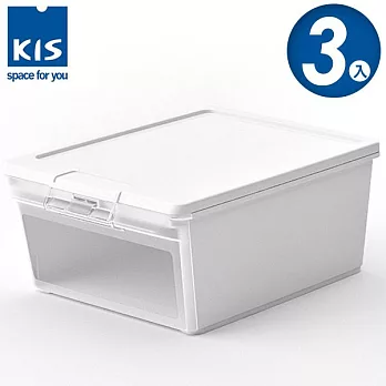 義大利 KIS TWIN BOX 側開收納箱 M 白色 3入白色