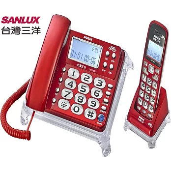 台灣三洋SANLUX數位無線電話機(三色) DCT-8915 紅色紅色
