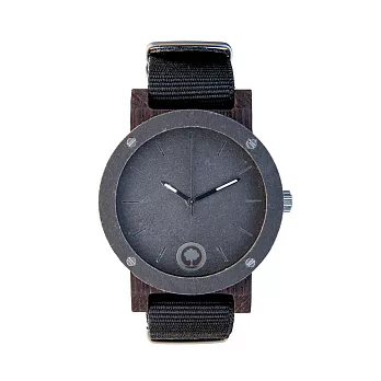 Plantwear 歐洲手工製實木手錶-Raw series--銀石黑檀木