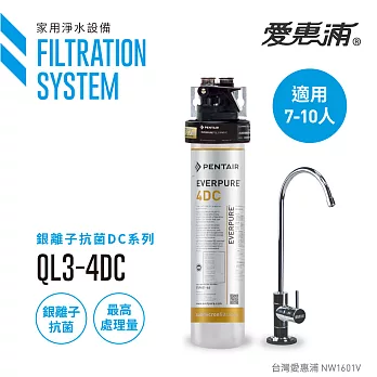 【愛惠浦公司貨】EVERPURE 銀離子長效型淨水器(QL3-4DC)