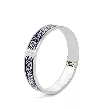 LVG Legend Vogue 巴洛克藝術 Caravaggio 掐絲琺瑯系列 開口手環 S(銀)