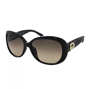 【GUCCI 太陽眼鏡】奢華雙G水鑽-黑框(#GG3660N/K/S-D28)