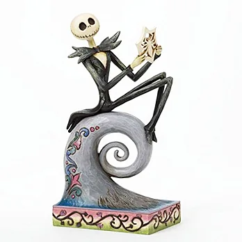 《Enesco精品雕塑》迪士尼聖誕夜驚魂傑克坐姿塑像-What’s This(Disney Traditions)