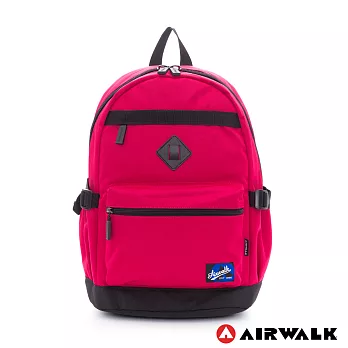 AIRWALK- 文青物語 小豬鼻質感粗拉鍊後背包 紅