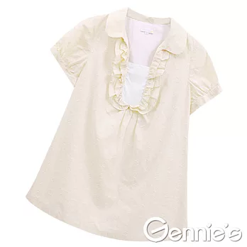 【Gennie’s奇妮】清新純棉．春夏孕婦上衣S淺黃