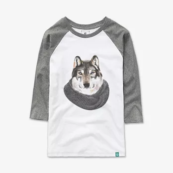 【Fandora】時尚動物系列 天狼先生 Fashion animals Mr. Sky Wolf-男女款-M白/灰袖