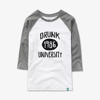 【Fandora】【Word】酒鬼大學-男女款-XS白/灰袖