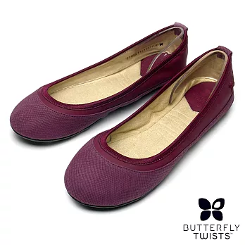 【BUTTERFLY TWISTS】HANNAH可折疊扭轉芭蕾舞鞋5莓果紅