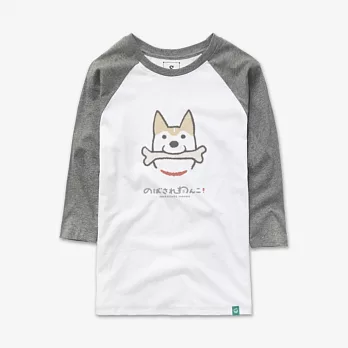 【Fandora】柴犬咬骨頭-男女款-M白/灰袖