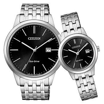 CITIZEN Eco-Drive 沉穩感時尚腕錶-BM7301-57E_EW2230-81E