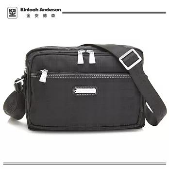 《Kinloch Anderson》金‧安德森 - 俐落風格 橫式拉鏈隨行包小款- 黑色素格