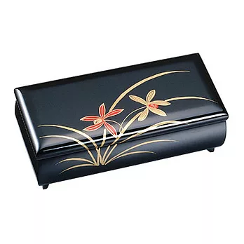 會津塗音樂珠寶盒／蘭花