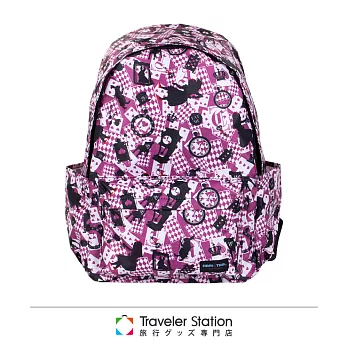 【HAPI+TAS】愛麗絲新型折疊後背包-粉色