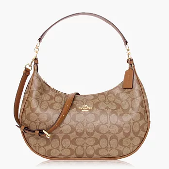 【COACH 多種背法】PVC / 肩背 / 斜背兩用包_卡其咖