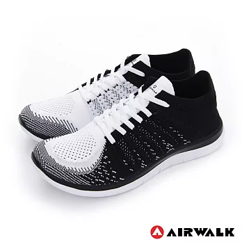 AIRWALK(男) - 凱普頓 編織透氣運動慢跑鞋9黑白